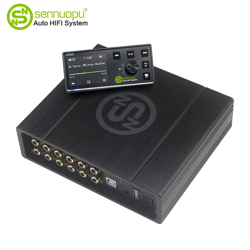 Auto -audio 8 CH -versterker met 10 Ch DSP -processor